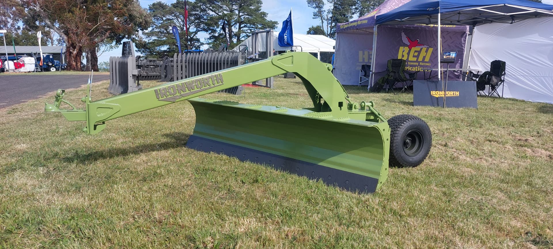 Ironworth AG-Grader tow-behind blade on grass