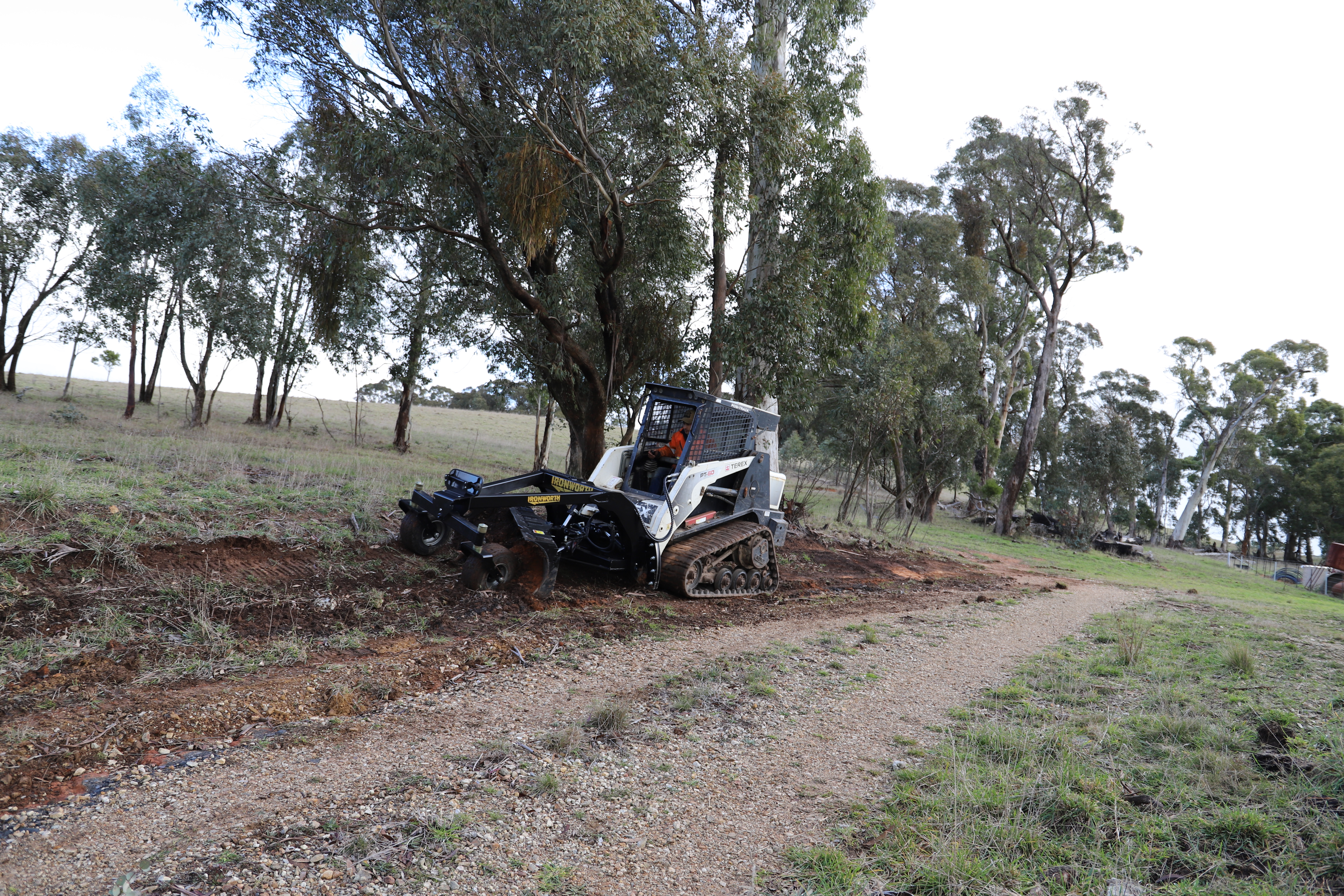 Australian rural highway under construction