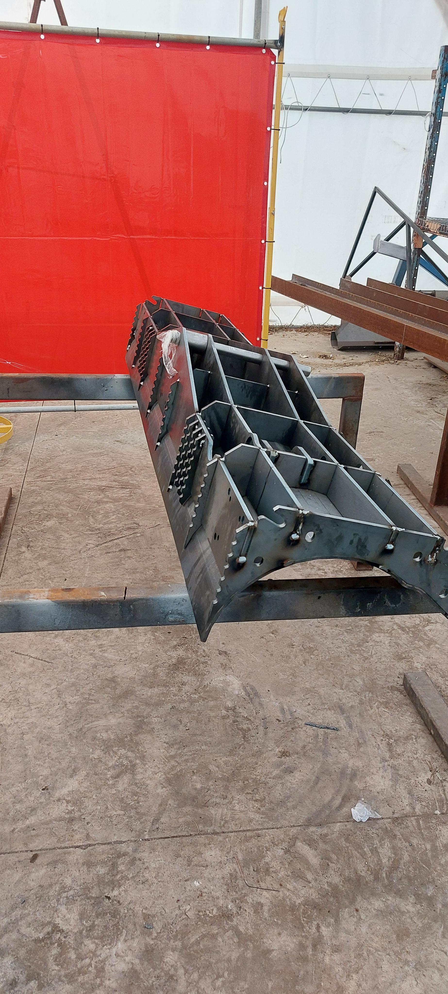 Ironworth blade components being fabricated at the workshop